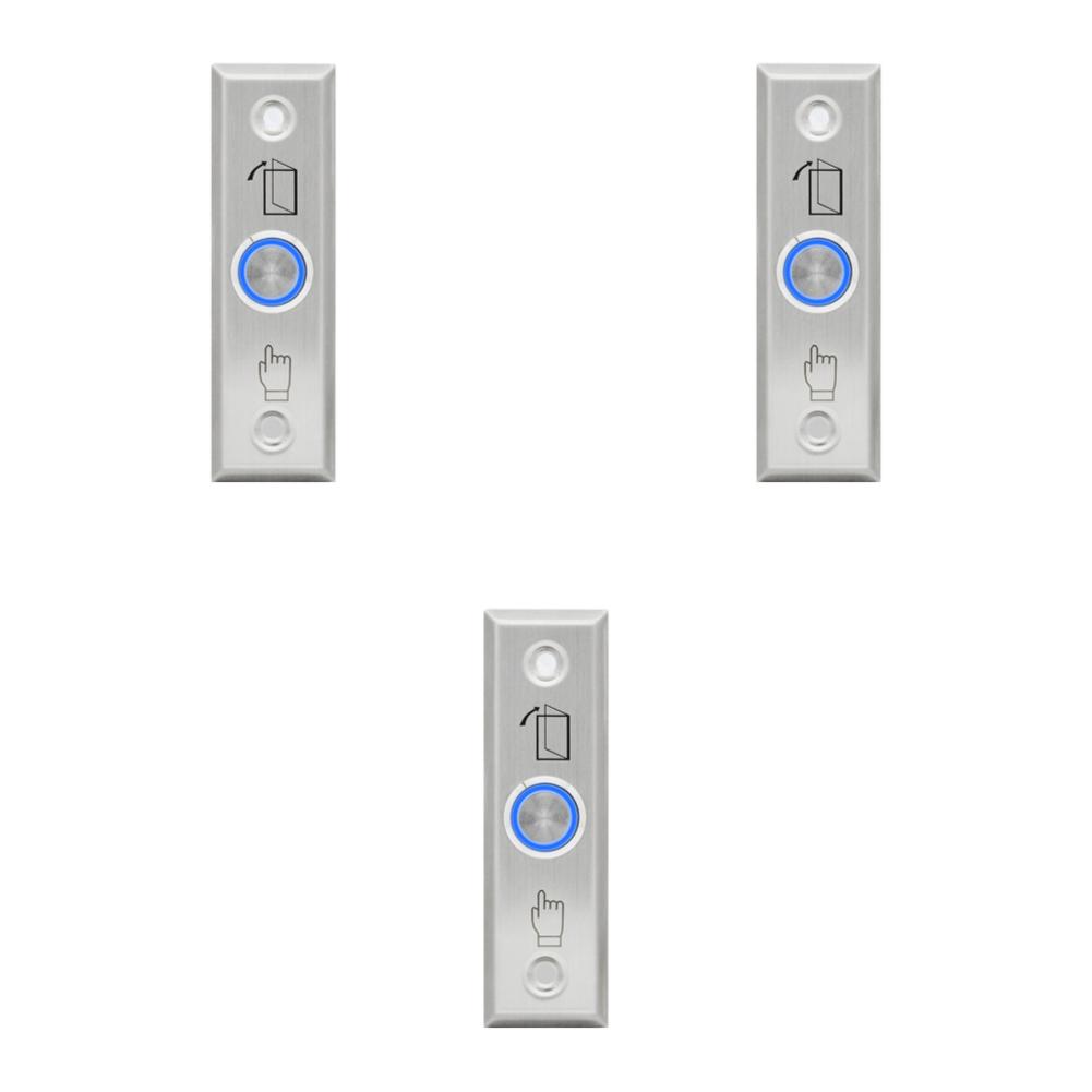

3/5Pcs Stainless steel Exit Button Switch for Lock Door Access Control System Door Push Exit Door Release Button Alloy Switch