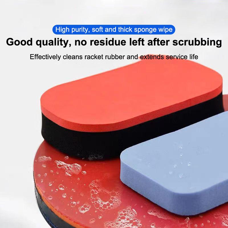 3 Pièces Éponge Nettoyante pour Raquette de Tennis de Table, Brosse Gomme Souple pour Entretien de Raquette de Ping Pong Accessoires de Nettoyage Anti-Poussière