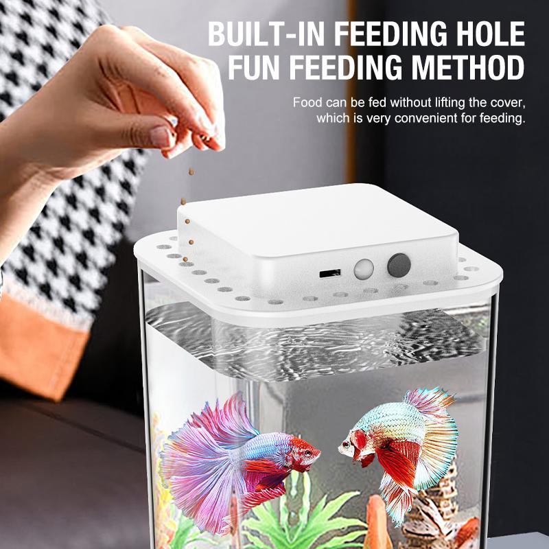 Desktop Fish Tank,  Aquarium, Lazy Person, No Water Change, Self Circulating Ecological Fish Tank, Living Room, Small Ecologi