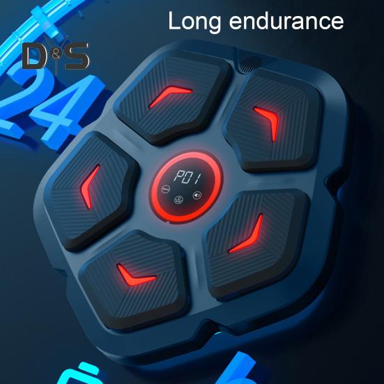 Music Boxing Machine Wall Mounted Smart Bluetooth-compatible Punching Target Pad Focus Agility Training Electronic LED Boxing Workout Equipment