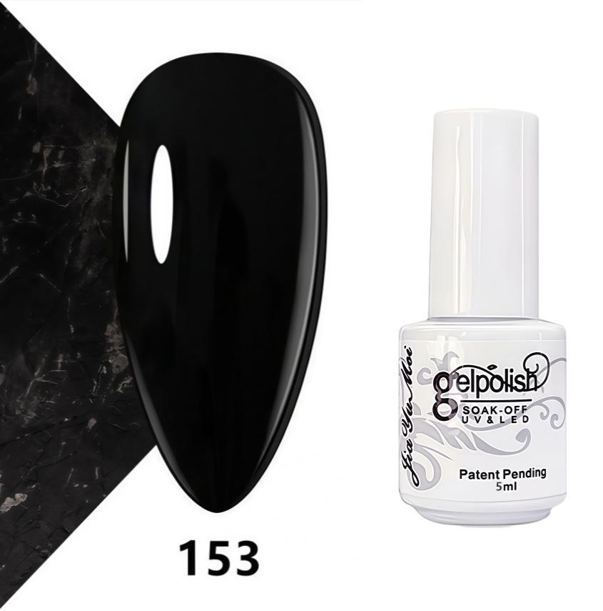 GELPOLISH Nail Art Set: Base, Top Coat, Transparent & White Gel Polishes