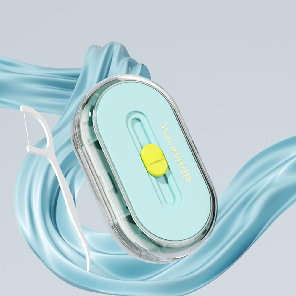 Slide Mechanism Floss Pick Dispenser Plastic Dental Floss Case Home Bathroom Use