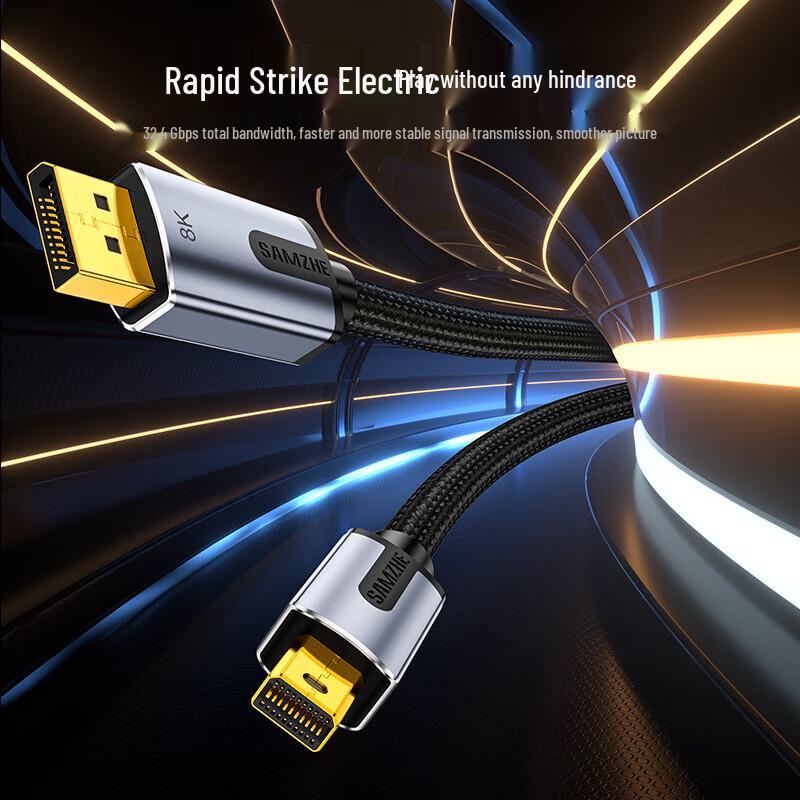 Shanze Mini DisplayPort To DisplayPort 1.4 Cable, 8K 60Hz