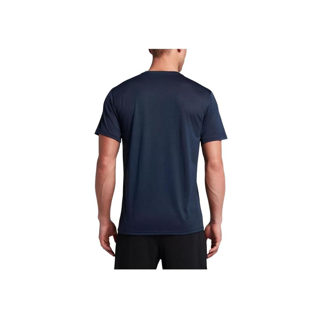 Nike Round Neck Short Sleeve Logo Print T-Shirt Men Tops Navy-Blue 727982-419