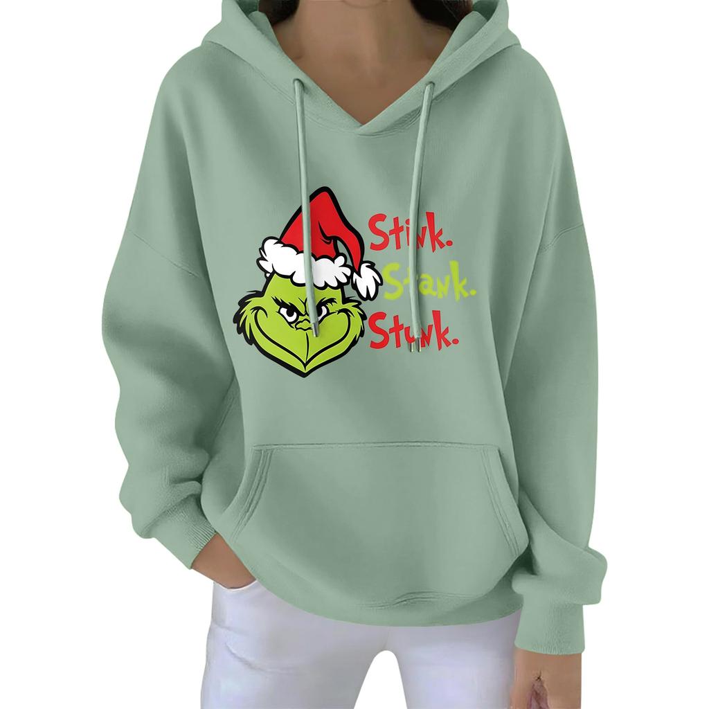 Women's Christmas  Hoodie Funny Cute Christmas Holiday Sweatshirt Pullover
