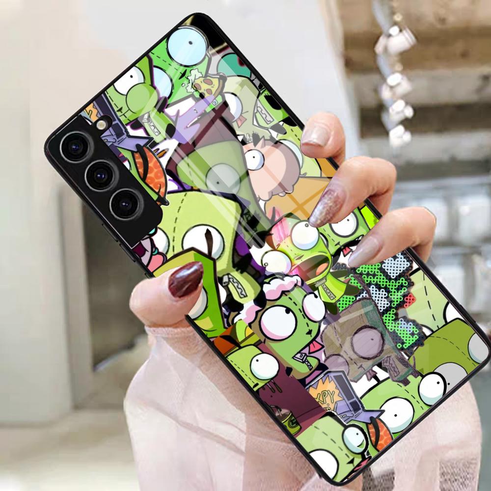 Invader Zim Phone Case For Samsung S25 Edge Ultra S23 S22 S21 S20 Ultra Plus S24 Fe A54 A53 A25 Glass Cover