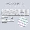 135 Keys Gradient Green Shine Through Keycaps Side Printed PBT Double Shot Keycaps OEM Profile for MX Switches Gaming Keyboards
