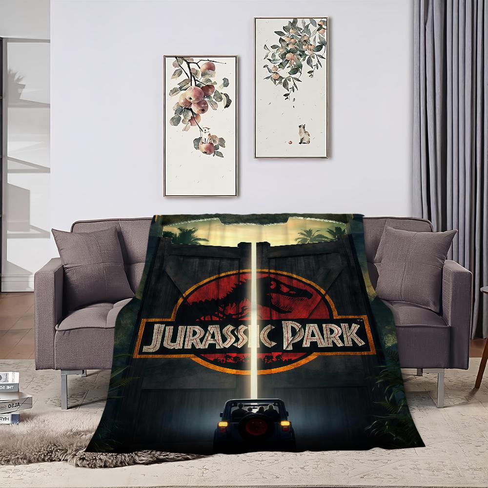 Classic Movies J-Jurassic P-Park Blanket Blanket for Couch Sofa Travel Home Picni Flannel Blanket birthday gift Warm Comfortable