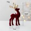 Christmas Decoration 2025 Flash Flocked Elk Pendant Christmas Tree Home New Year Hanging Decors Luxury Red Glod Glitter Deer