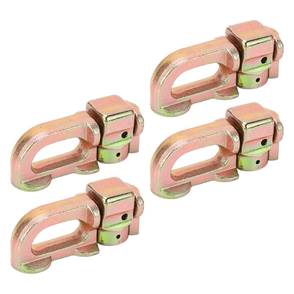 4Pcs L Track Double Stud Tie Down Fitting Carbon Steel L Track Rail Double Stud Fitting for Truck Bed Trailer   Control Pickup RV ATV