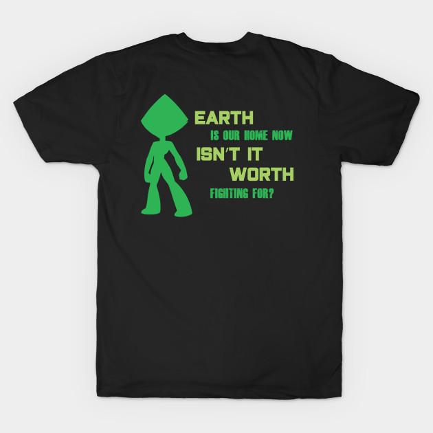 

Men Black Print T-shirt Earth Is Our Home No-Cut Transfer Paper Print Cotton Tshirt 2XL чёрный