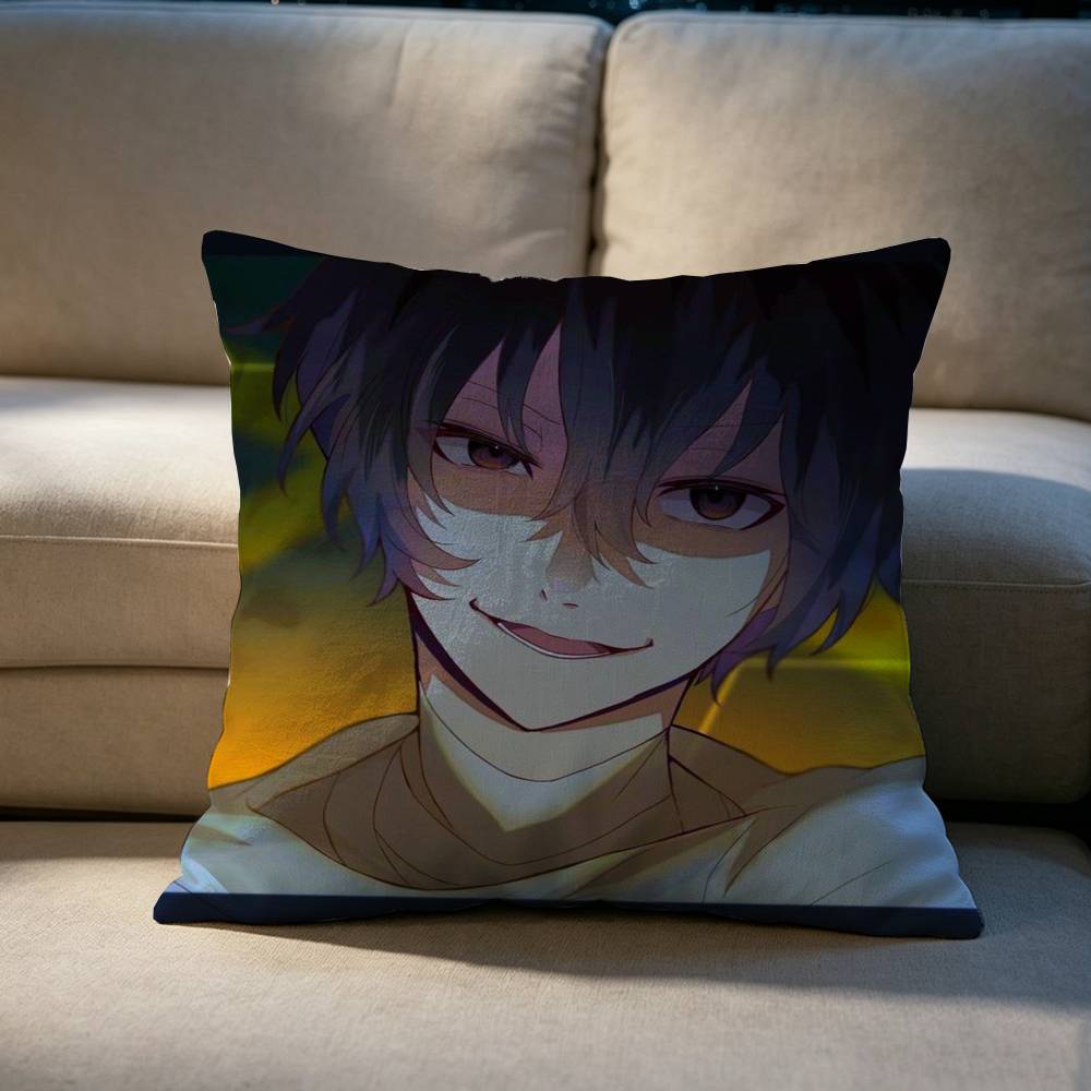 B-Bungo Stray Dogs Dazai Osamu Pillow cover Soft Microfiber Pillowcase Home Sofa Decor Surprise Decorative printed.