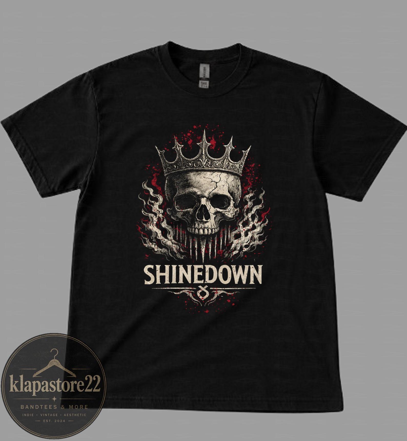 Shinedown Retro Rock Band T-Shirt, Distressed Graphic Tee,Unisex Tee 2XL
