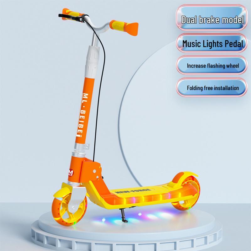 Monlilibebe Two-Wheel Folding Kick Scooter for Kids Ages 8-12