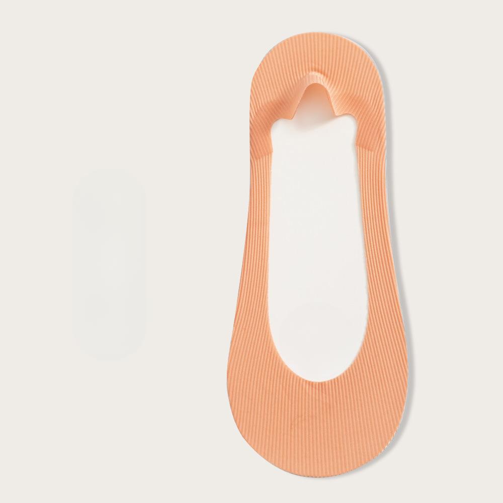 Women's Summer Thin Cotton Bottom Invisible Silicone Non Slip Heel Shallow Mouth Boat Socks