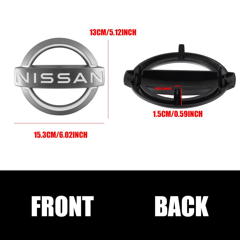 3D ABS Car Front Emblem Rear Trunk Badge Steering Wheel Sticker For Nissan Qashqai Tiida Kicks Versa Leaf Sentra X-trail Altima