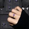 Minimalist Purple Water Drop Rhinestone Ring - Exquisite, High-End Index Finger Accessory