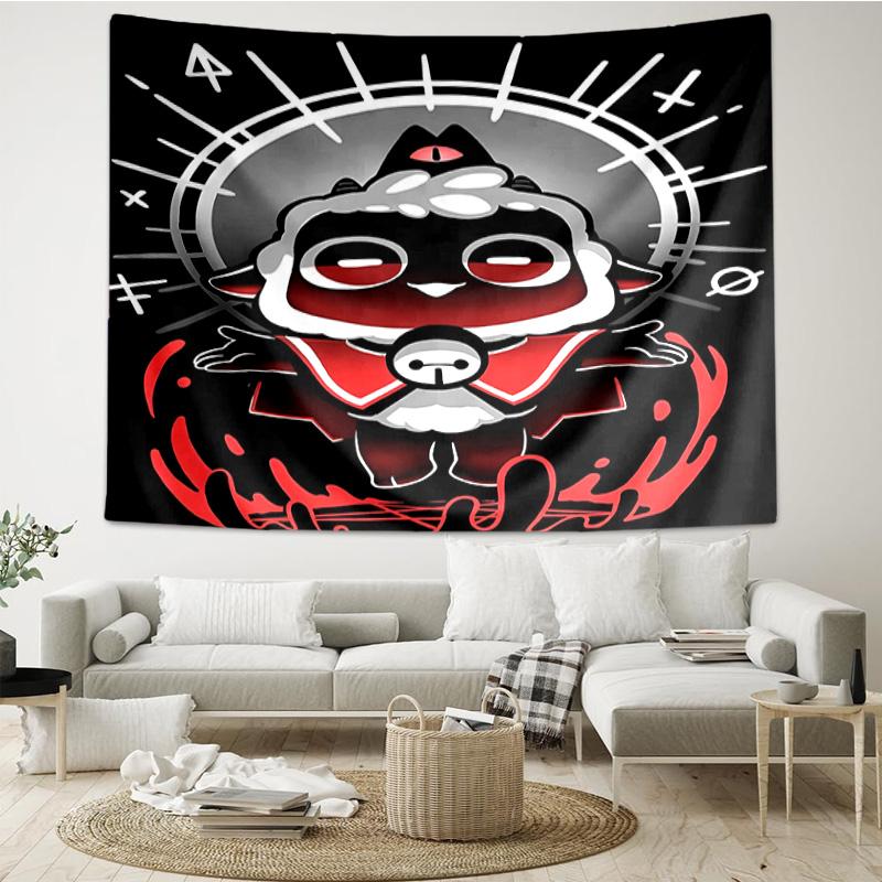 Cult Lamb Game Fantasy Quick-Dry Tapestry Hanging for Bedroom,Livingroom, Playroom,Decor Art Room Wall Tapestry Holiday and Birthday Gifts