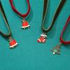 Snowflakes Christmas Tree Bells Velvets Collar Necklace Christmas Clavicle Chain