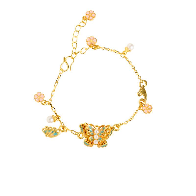 Youmeng Diesheng Bracelet Sakura Butterfly Girls Versatile Temperament High-end Bracelet