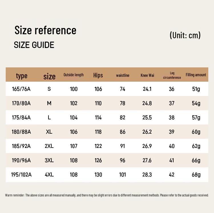 Tanboer Men's Quilted Down Jogger Pants TA5330115A