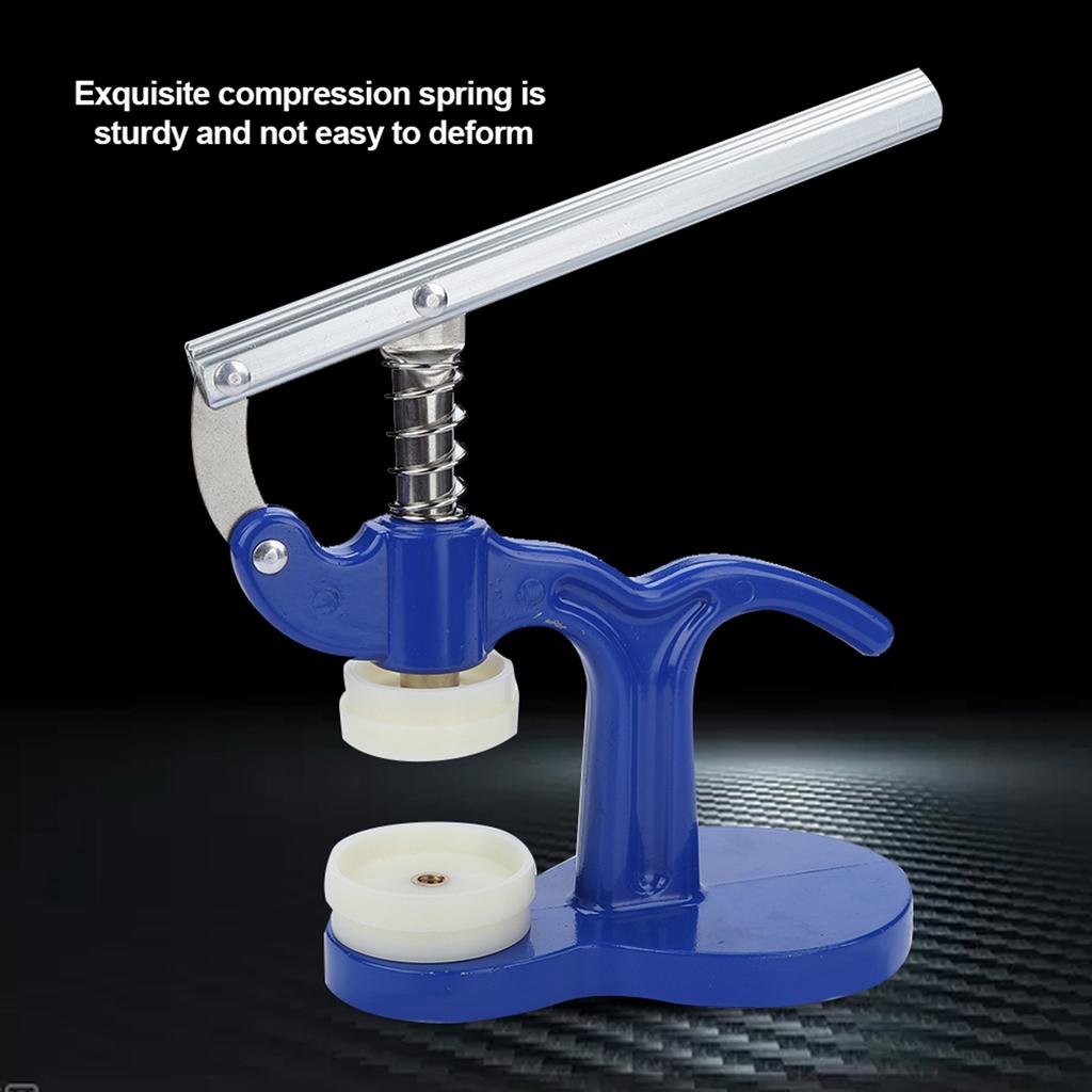Outil de réparation de presse d'horloger avec 12 matrices, bleu