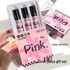 PINK COCO Sweet Cool Girl Matte Lip Glaze Set: Low Saturation Rose Pink, High Value Student Whitening Lip Mud