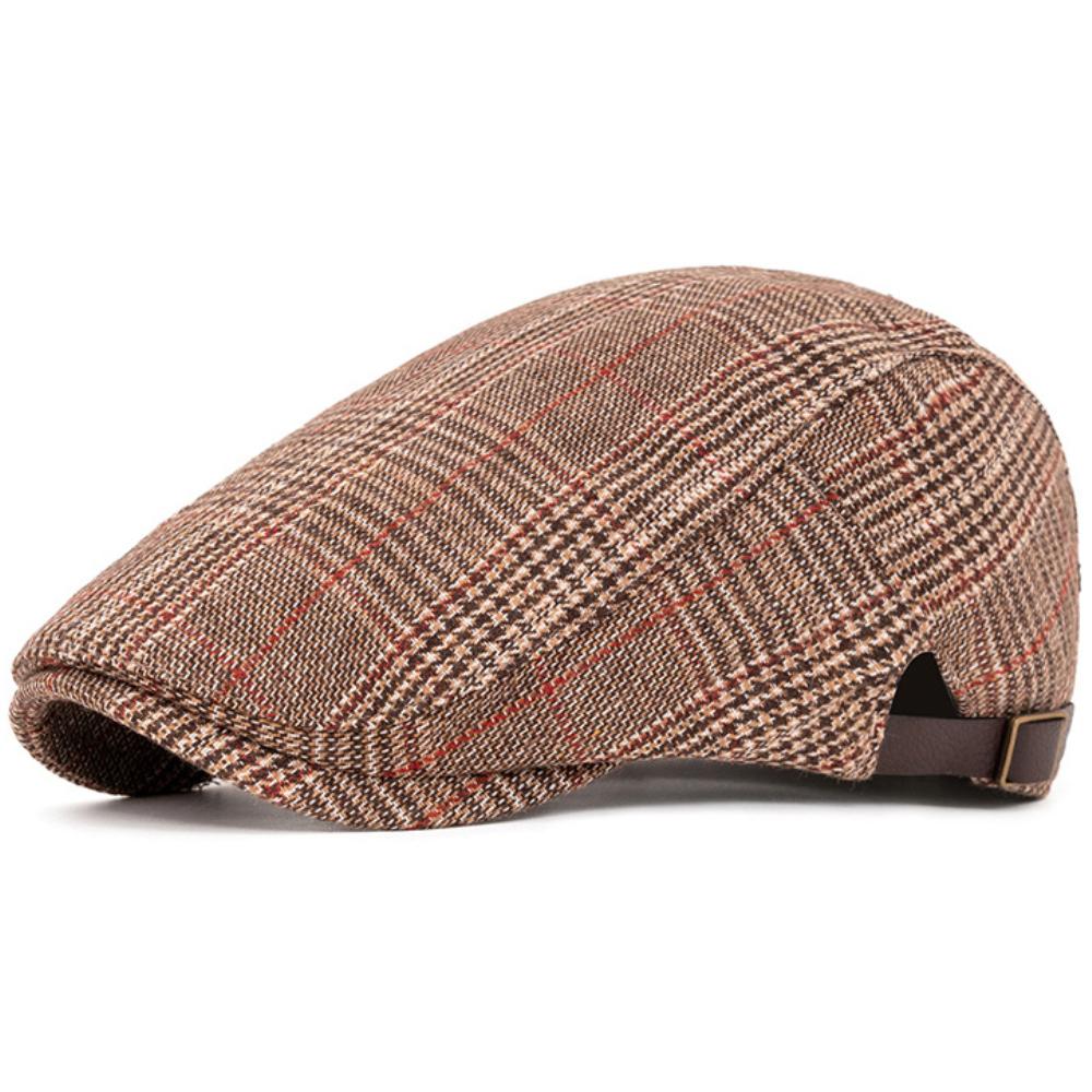 HT4815 Mens Berets Women Vintage Plaid Artist Painter Beret Hat Spring Autumn Caps Adjustable Ivy Flat Cap Male Female Beret Cap