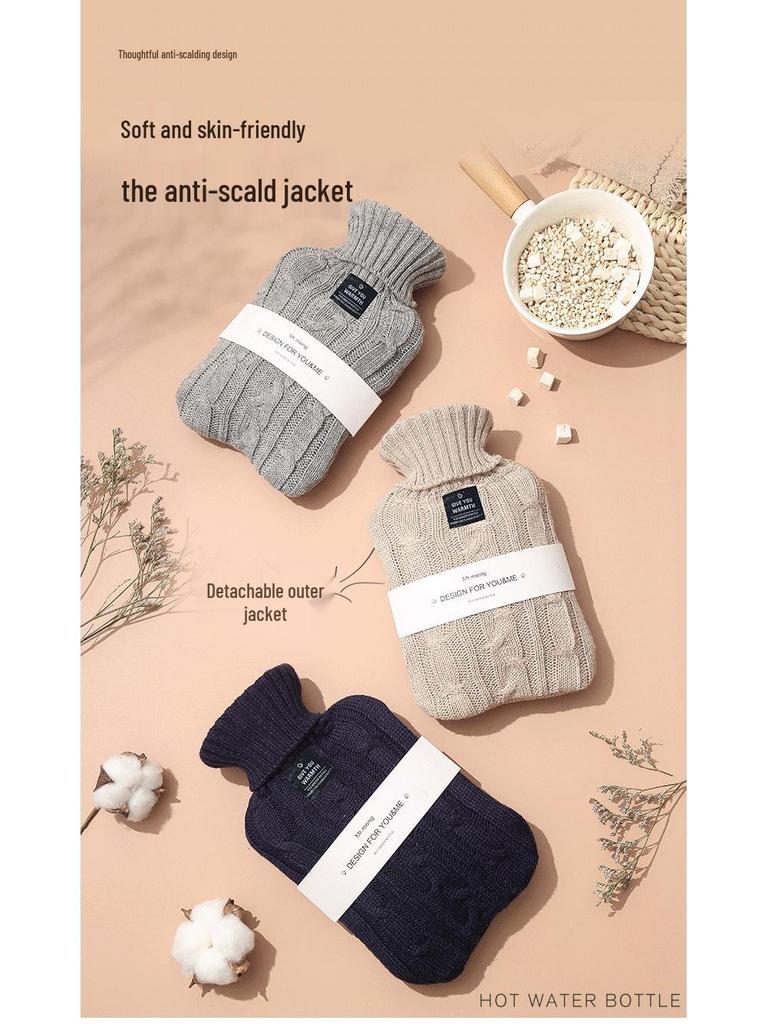 Plush Hot Water Bottle - Warm Belly & Hand Warmer for Women, Students, Large & Small Sizes, Cute Design