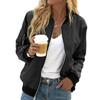 Giacca Minimalista con Zip Frontale 2026 - Bomber Corto Monocolore con Vestibilità Rilassata, Capo Esterno di Transizione Stile Francese per Stratificazione Primaverile