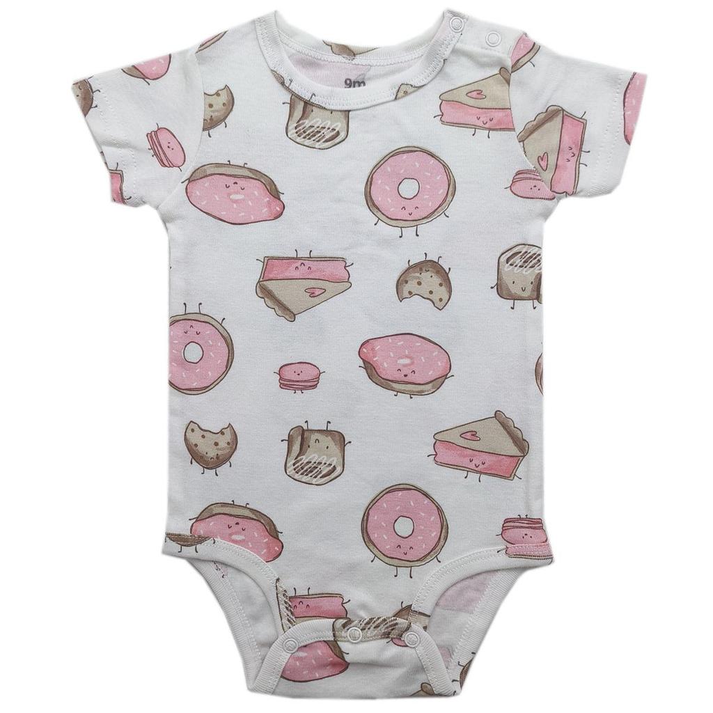 Baby Shoulder Snap Ribbed Cotton Bodysuit - Short Sleeve One-Piece Romper for Boys & Toddlers