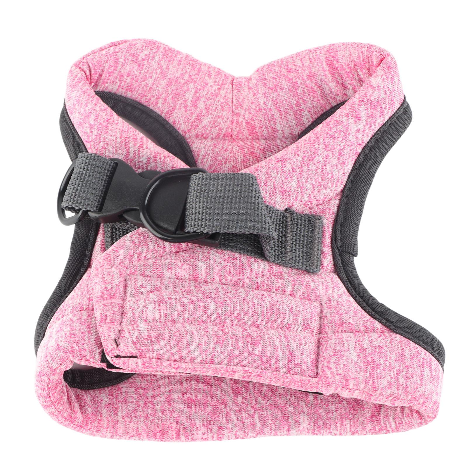 

Pet Harness and Leash Adjustable Stretchy Escape Proof Cat Walking Jackets for Walking Jogging Training Pink S S рожевий