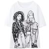 Fashion Style Autumn New Women's Clothing Slim Looking Easiest for Match Jewelry Inlaid Girl Pattern T-shirt 1131817 250