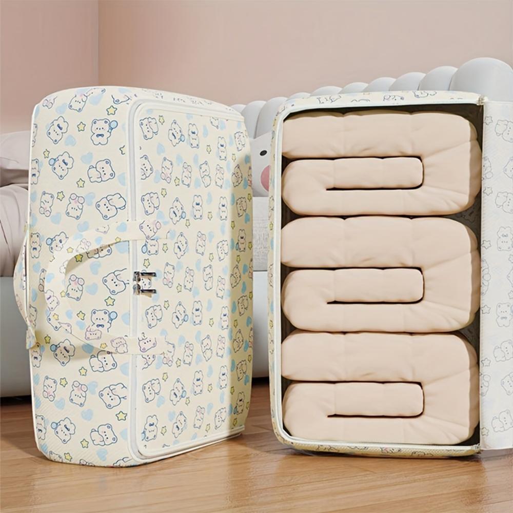 New Cartoon Quilt Storage Bag, Clothes Doll Organizer Storagebag, Large Capacity Moving Bag, Multi-functional Waterproof Storage