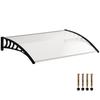 Entrance Door Canopy, Polycarbonate Roof, Rain/Snow/UV Protection, 90 X 122 Cm, Transparent