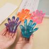Giocattolo Spremibile Morbido a Forma di Mano in TPR con Paillettes Rimbalzo Lento Squishy Giocattolo per il Palmo Gadget per Alleviare lo Stress per Adulti e Bambini