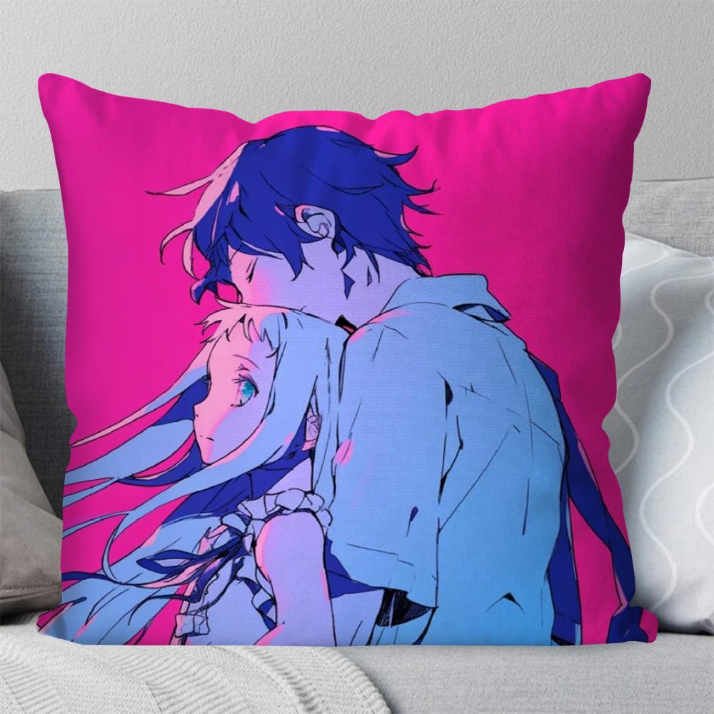 Honma Meiko Animation Secret Base Pillow Case Square Pillow Bedroom Sofa Leisure ComfortCar Living Room Home Decoration 40X40