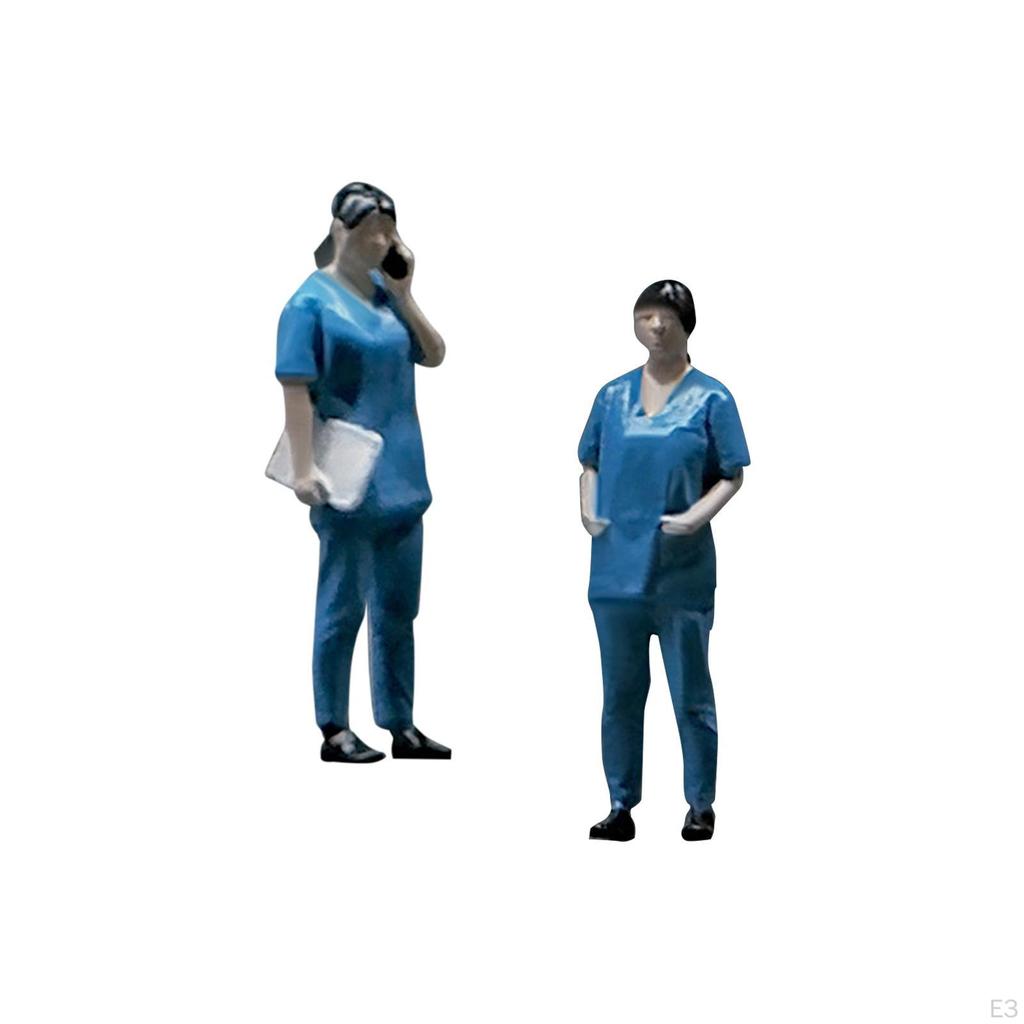 Delicate 1:64 People Figure Female Miniature Model For Architectural Scenes