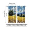 2 Pcs, Filtering Curtains (excluding Rods, Non-movable, Without Batteries) Artistic Scenery for Use In Bedrooms and Living Rooms