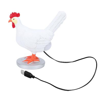LED Chicken Egg Lamp Soft Warm Light Funny Lifelike Resin Chicken Egg Night Light for Bedroom Bedside
