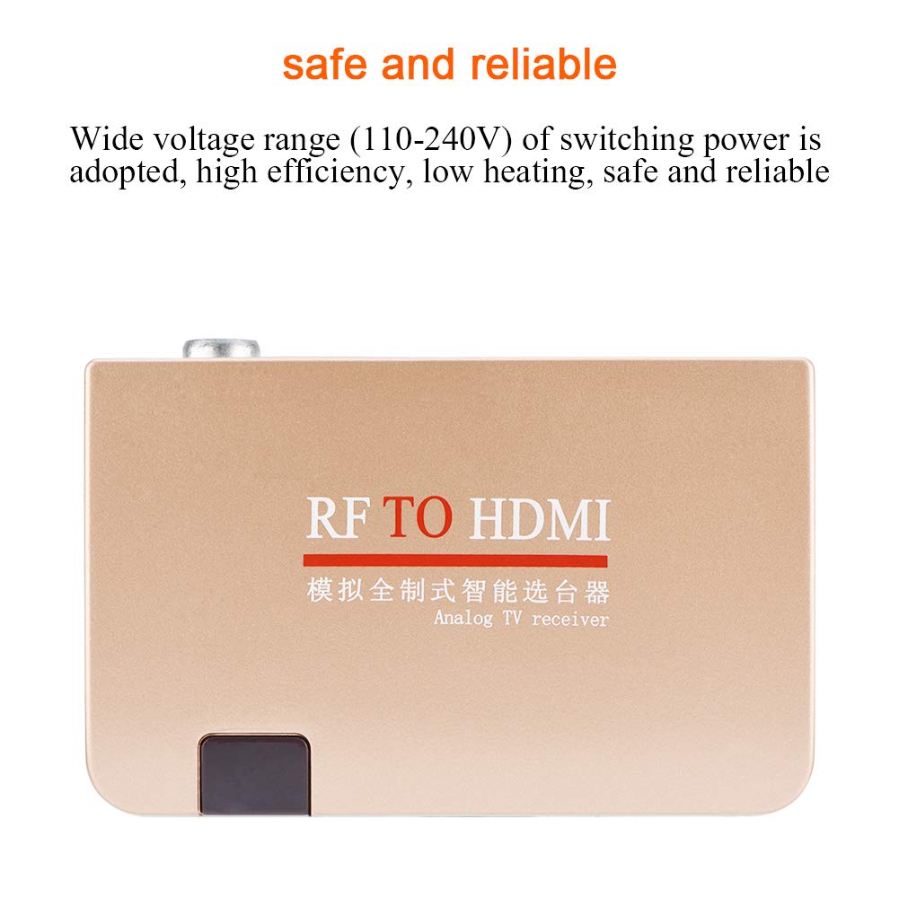 Fosa RF To HDMI RF To HDMI Converter Converter, 100-240V Voltage, (Gold, US)