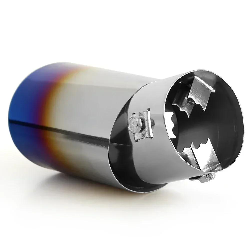 Car Exhaust Muffler Tip Single/double Outlet Round Stainless Steel Car Rear Chrome Round Exhaust Pipe Tail Muffler Tip Tube