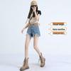 2025 Japanese Style Retro Denim Shorts for Women - Versatile Summer Fashion Trend