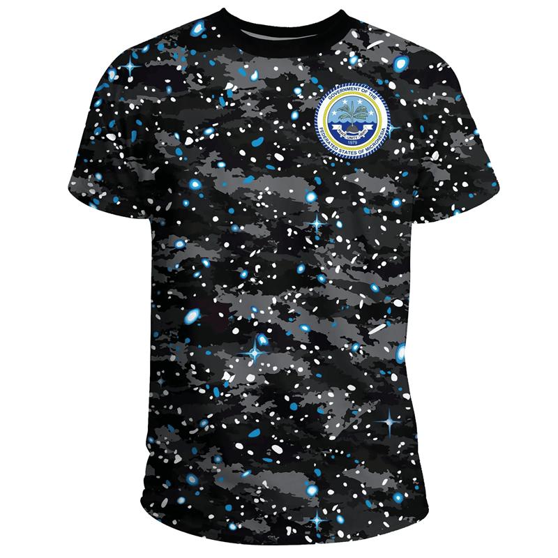 

Федеративные Штаты Микронезии Флаг Карта Графические футболки FSM Национальная эмблема Футболка для мужчин Одежда Полинезия Унисекс Футболка 6XL