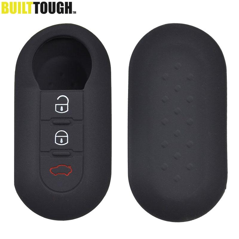 3 Button Silicone Key Cover Fit For Fiat 500 Panda Punto Bravo Lancia Ypsilon Stilo Ducato Delta Remote Hull Case Fob Protector