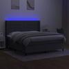 VidaXL Sommier à Lattes de Lit avec Matelas LED, Lit Rembourré, Lit Double, Lit Adulte de Chambre à Coucher Intérieur, 3138326