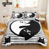 Cat Duvet Cover Set Digital Different Color Cartoon Cute Cat Bedding Set Bedclothes Double Queen King Size Polyester Qulit Cover