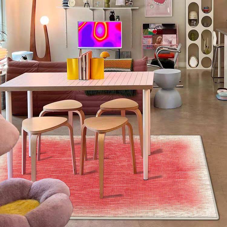 

Pink Gradient Carpet Living Room Large Size Carpets Bedside Floor Mat Girly Cute Creative Home Decoration Rug for Bedroom 60*90cm