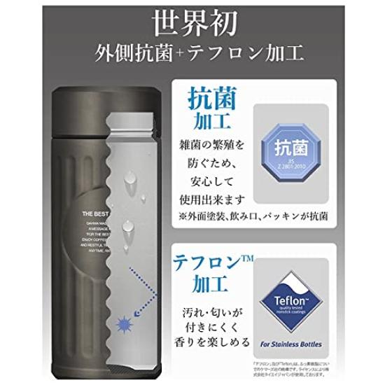 CB JAPAN Water Bottle Graphite Gray 420ml Direct Drinking Antibacterial QAHWA Coffee Bottle Double-Layer Vacuum-Sealed