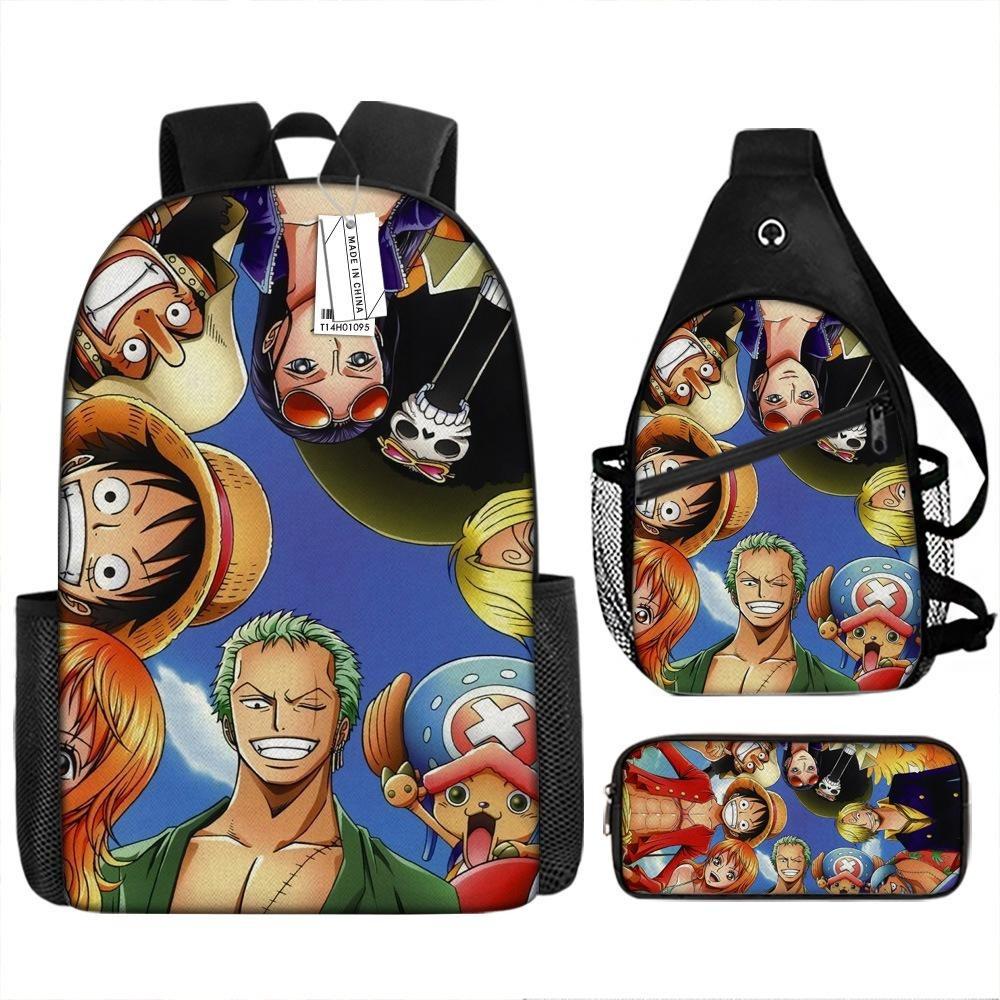 ONE PIECE Cartoon Animation Primary School Third or Fourth Grade Light Burden Reduction Primary and Secondary School Students Storage Bag Storage Bag